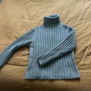 Burberry grey turtleneck cashmere wool sweater